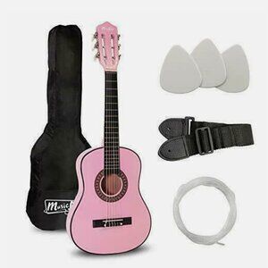 Music Alley MA-51 Classical Acoustic Guitar Kids and Junior‎ Pink, Half S…
